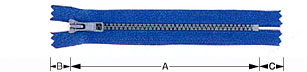 Closed-end zipper